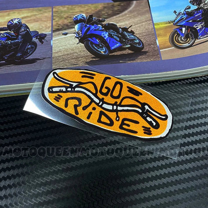 Cafe Racer Vintage Motorcycle Skull Sticker – Reflective PVC Decal for Helmet, Fuel Tank & Fender