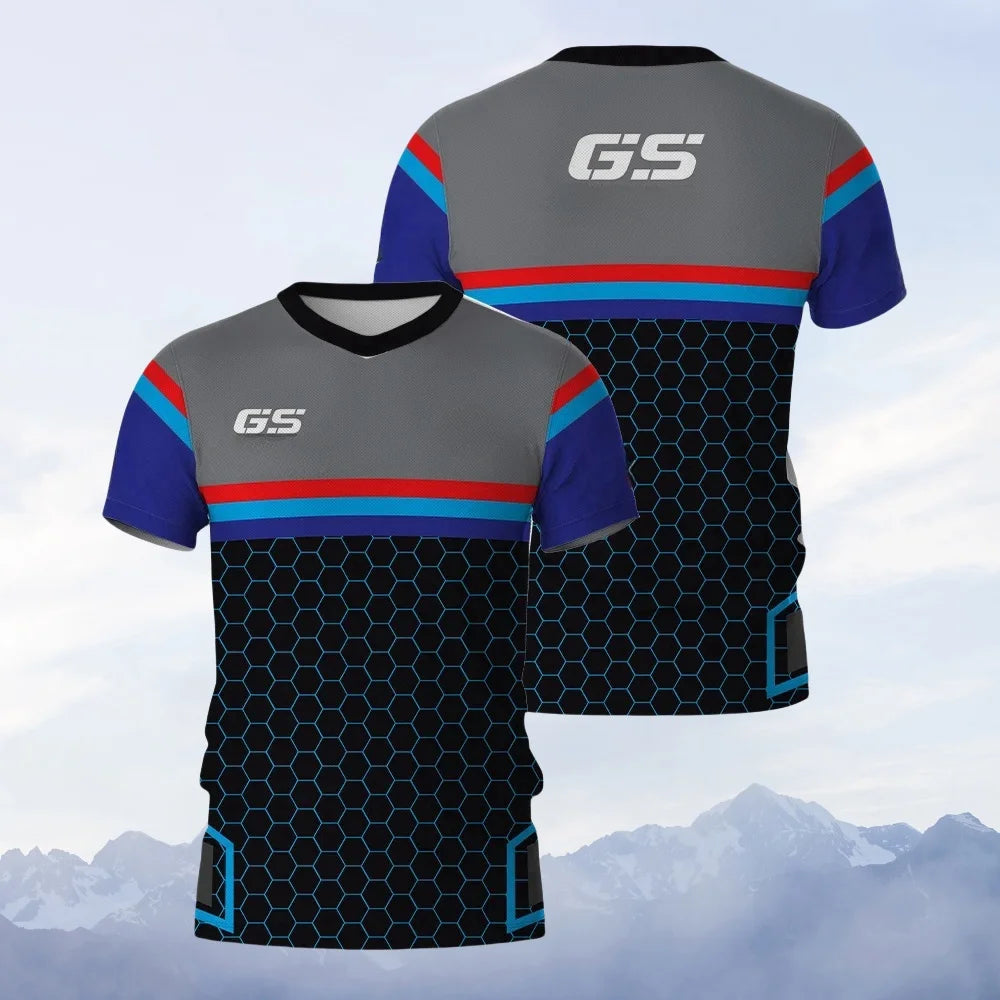 Motorcycle Racing Team T-Shirt – 3D Print, Quick Dry, Breathable – Men’s Sport Jersey
