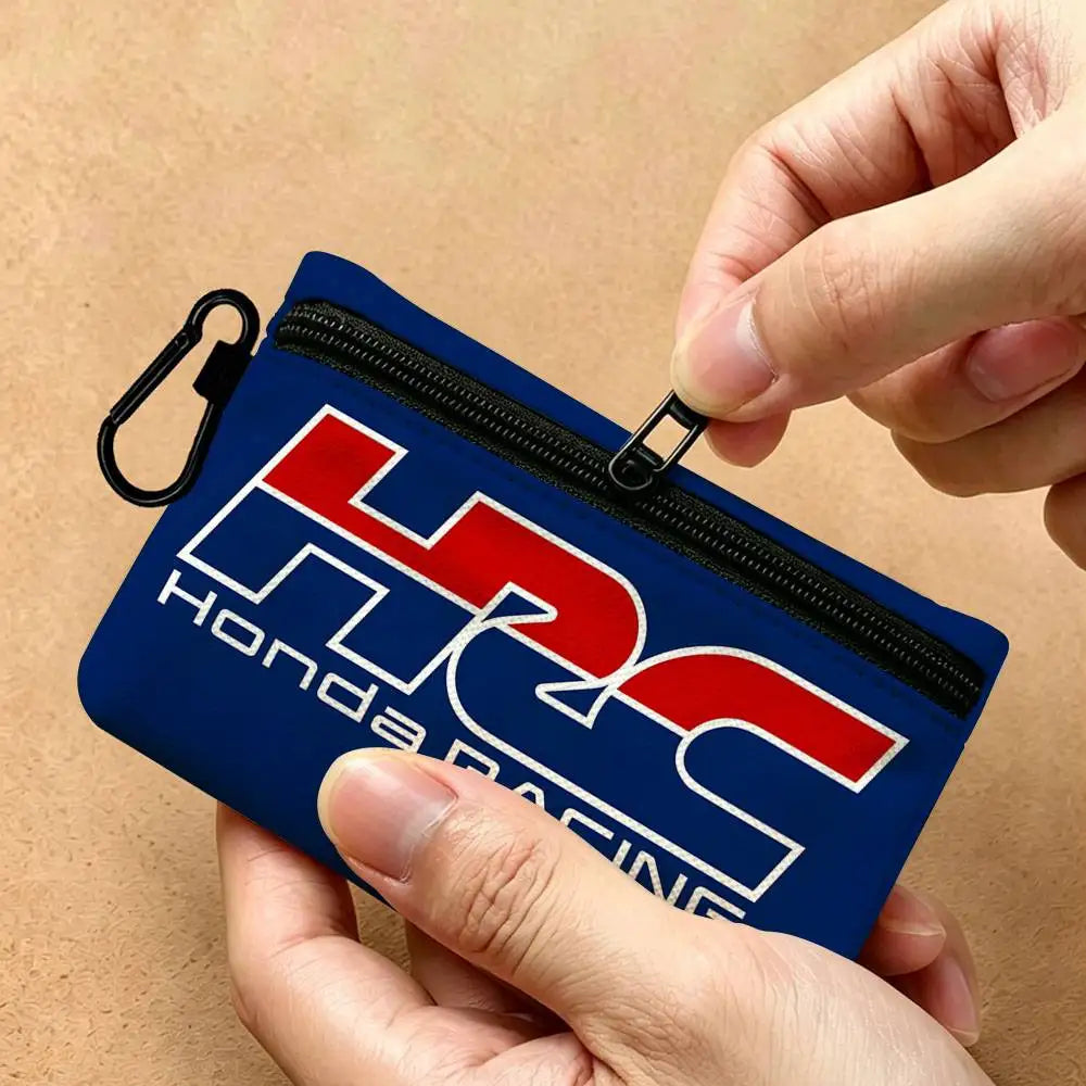 Mini Oxford Zipper Coin Purse with Carabiner – Water-Resistant Pouch