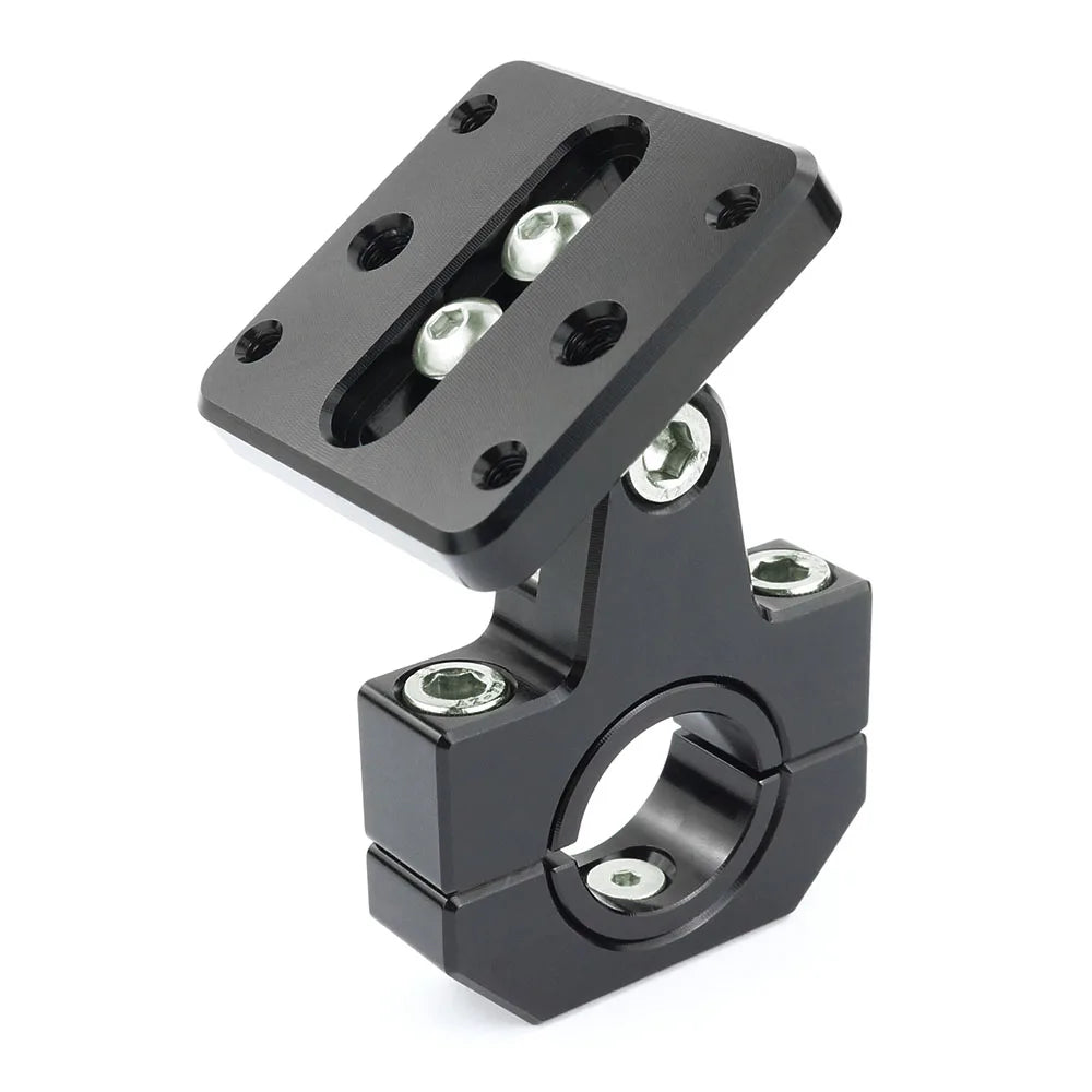 Support de GPS en aluminium pour guidon – collier de 22 mm et 28 mm, fixation AMPS à 4 trous, angle réglable