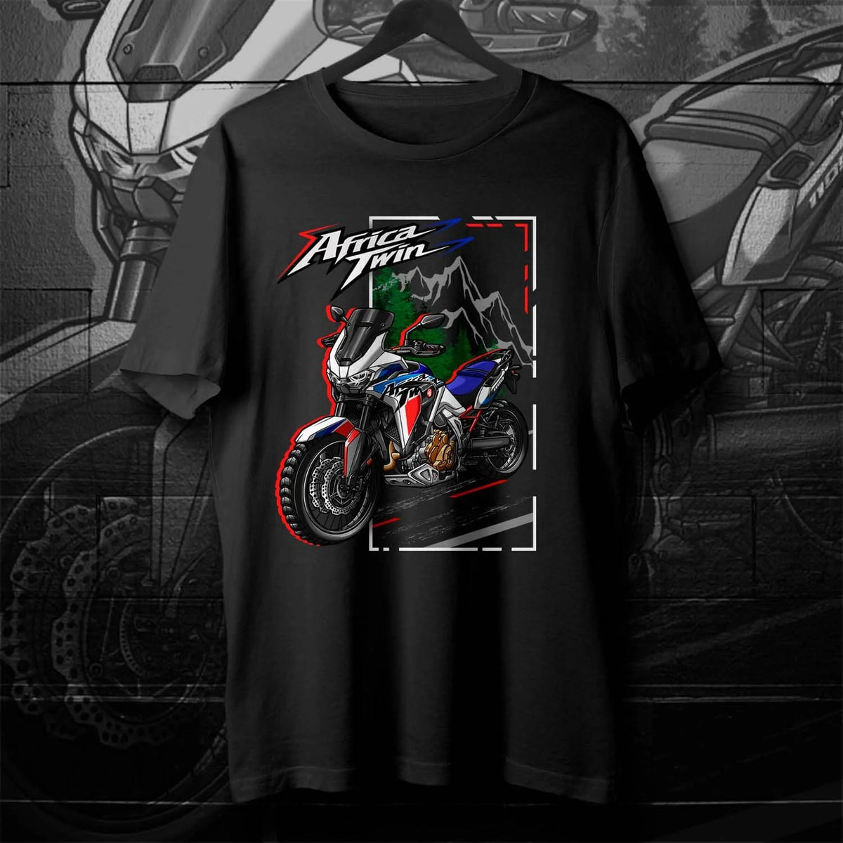 Men's Motorcycle Graphic Cotton Crew Neck T-Shirt