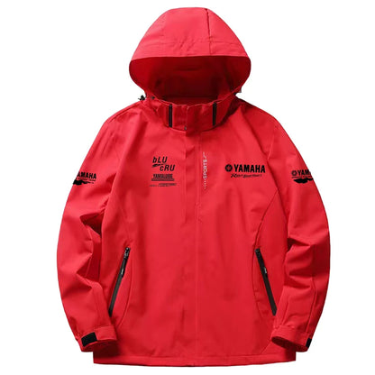 Windproof Waterproof Outdoor Riding Jacket – Detachable Hood, 4-Season