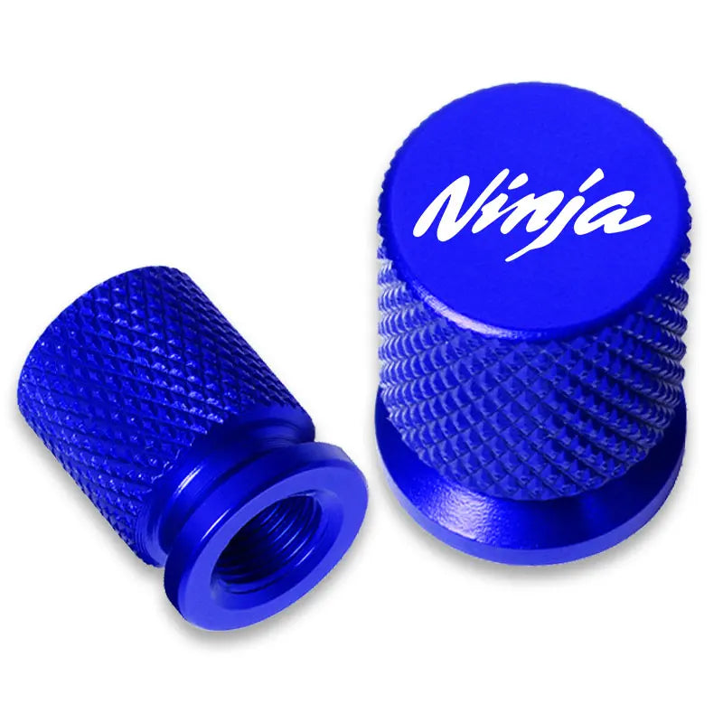 CNC Aluminum Motorcycle Tire Valve Stem Caps – Ninja Logo | 2PCS