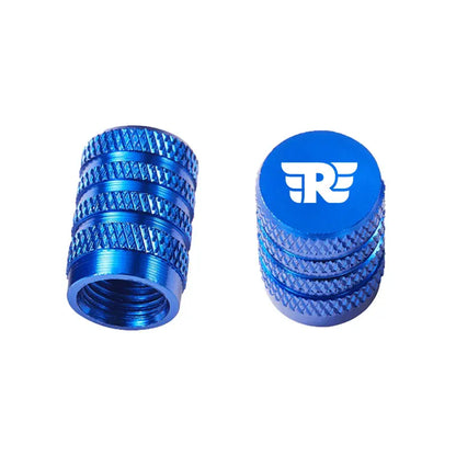CNC Aluminum Motorcycle Tire Valve Stem Caps – Winged Badge – Set of 2