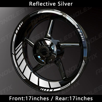 Reflective Motorcycle Wheel Rim Stickers – 17 Inch Hub Decals