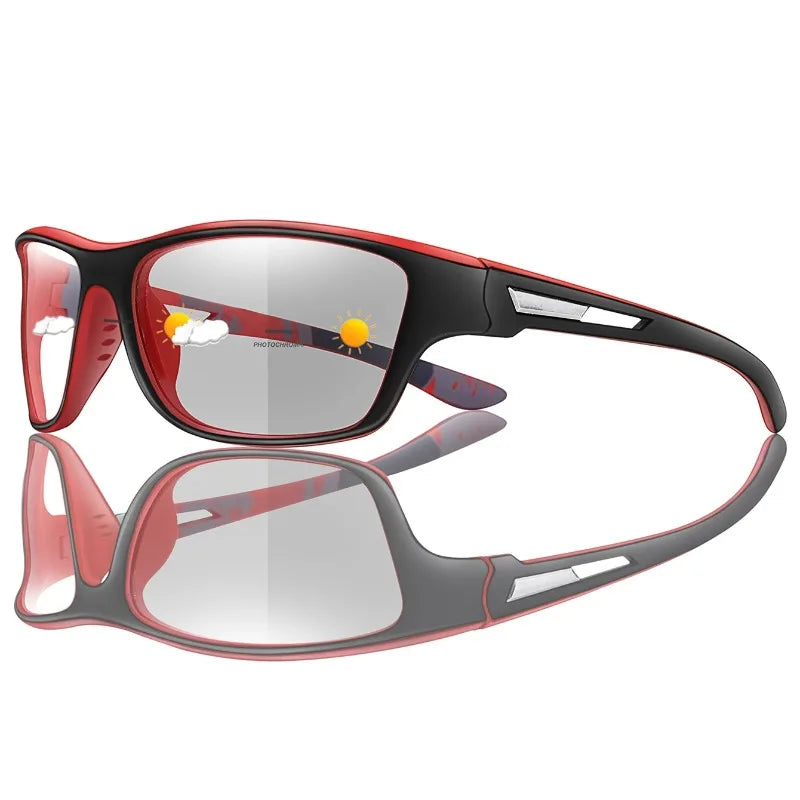Photochromic Sport Sunglasses – UV400 Auto-Darkening Riding Eyewear