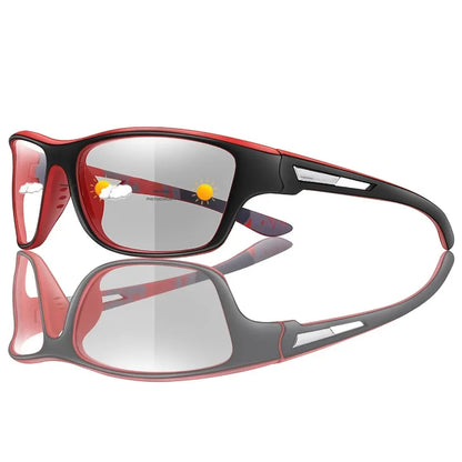 Photochromic Sport Sunglasses – UV400 Auto-Darkening Riding Eyewear