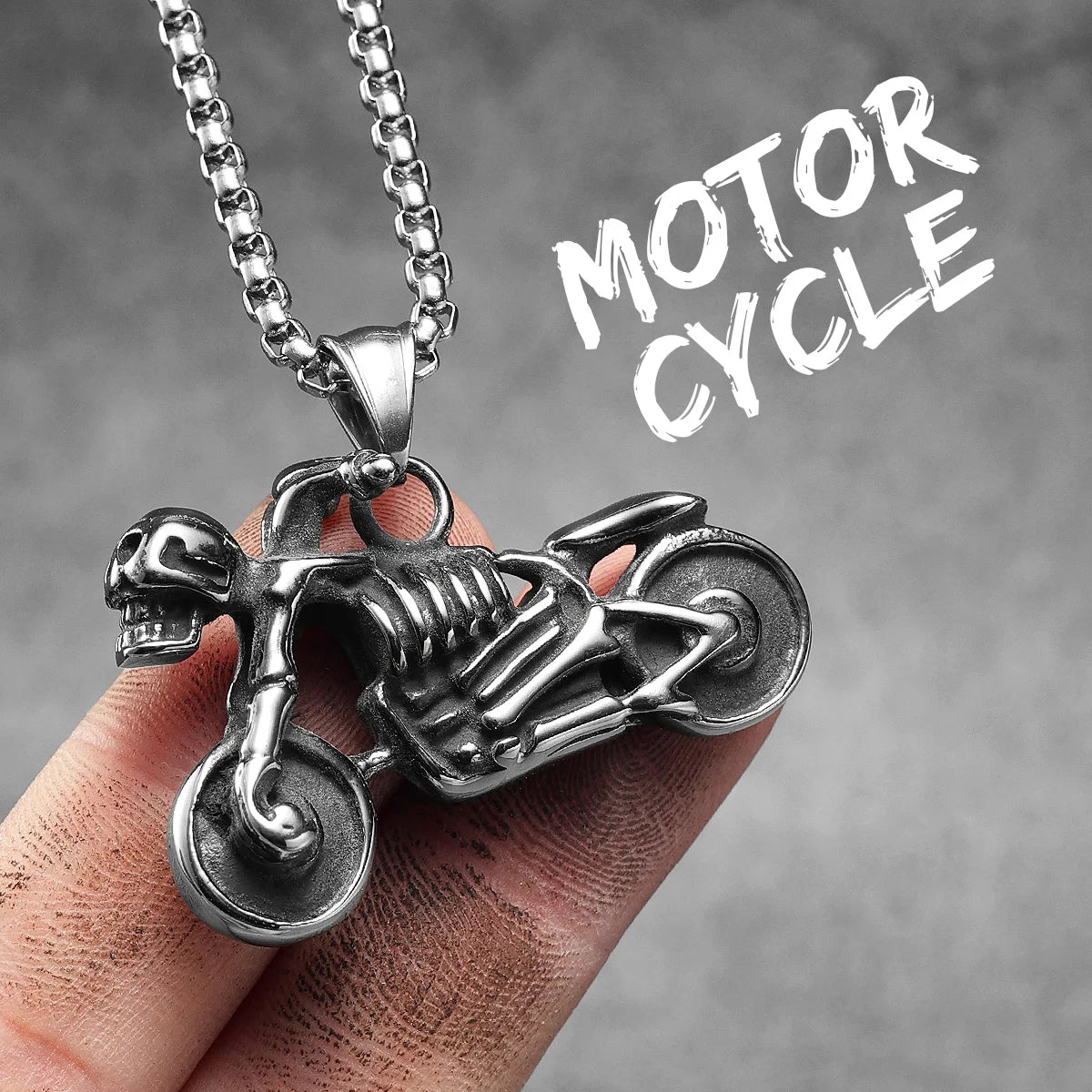 Motorcycle Series Stainless Steel Pendant Necklace – 10 Designs