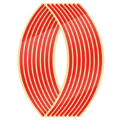 Reflective Motorcycle Wheel Rim Stripe Stickers – 16 Pcs