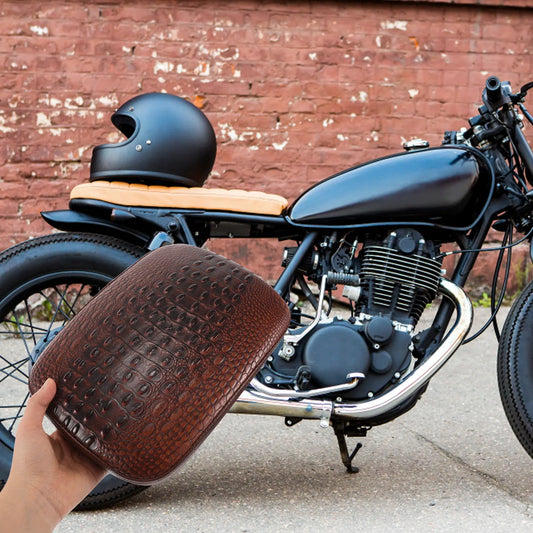 Vintage Motorcycle Rear Seat Cushion – 8 Suction Cups | Universal Fit Bikes Scooters