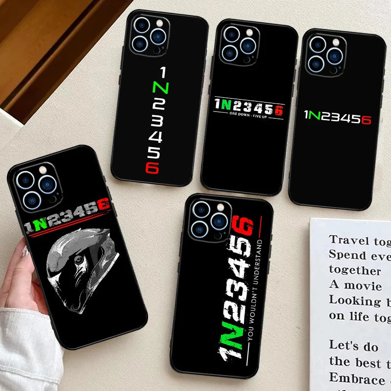 Motorcycle Gear Shift iPhone Case – 1N23456 Rider Phone Cover