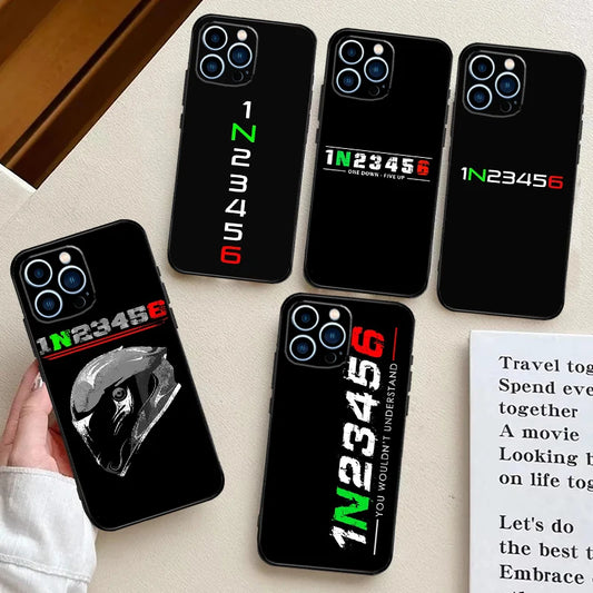 Motorcycle Gear Shift iPhone Case – 1N23456 Rider Phone Cover
