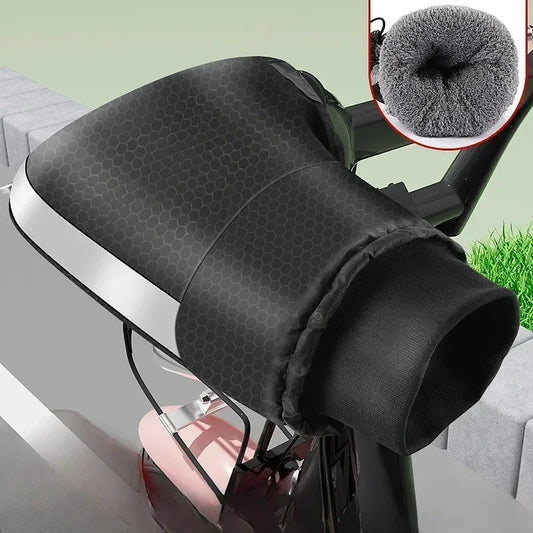 Winter Motorcycle Handlebar Muffs Triple Insulation Waterproof – Reflective