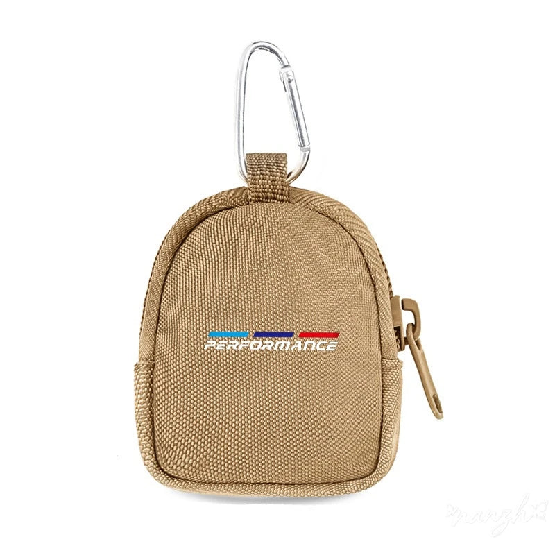 Key Wallet Coin Purse – Zipper Keychain Pouch for Car Enthusiasts
