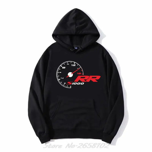 S1000RR Tachometer Graphic Hoodie – Cotton Fleece | Zip-Up or Pullover | 4 Colors