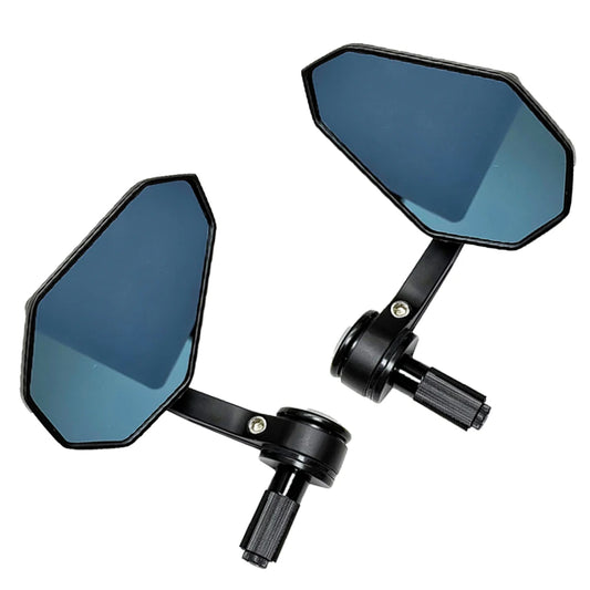 Motorcycle Handlebar End Rearview Mirrors — CNC Aluminum | 360° Adjustable | Anti-Glare | 7/8"