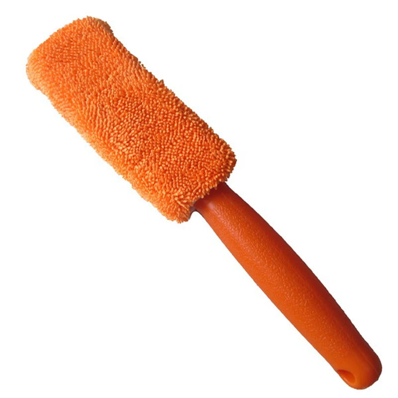 Microfiber Wheel Detailing Brush – Long Handle Car & Motorcycle Rim Cleaner