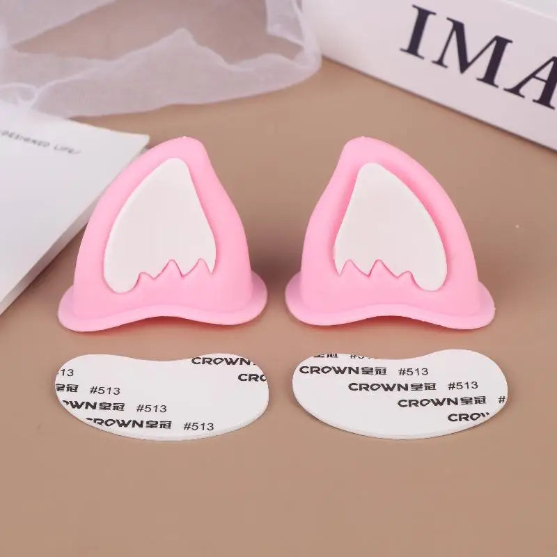 Adhesive Motorcycle Helmet Cat Ears