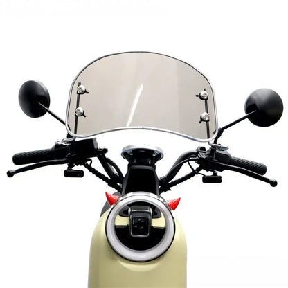 Universal Retro Motorcycle Windshield – ABS Wind Deflector for Scooter & E-Bike