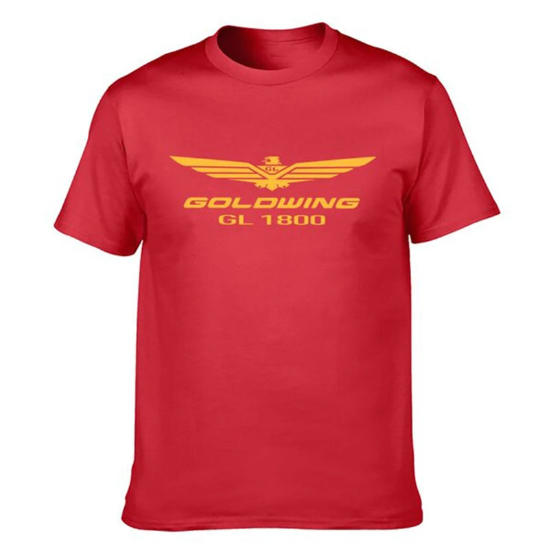 Goldwing GL1800 Motorcycle Graphic T-Shirt — 12 Colors, Men's Cotton Tee