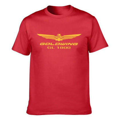 Goldwing GL1800 Motorcycle Graphic T-Shirt — 12 Colors, Men's Cotton Tee