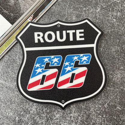 Route 66 Frosted Motorcycle Sticker – Waterproof UV-Resistant Decal