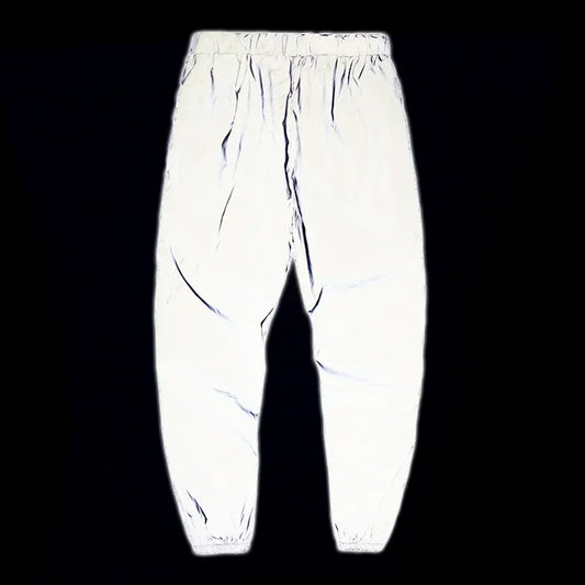 Night Reflective Jogger Pants – Elastic Waist Streetwear Riding Trousers