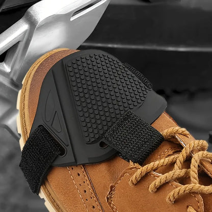 Rubber Gear Shift Pad – Anti-Slip Motorcycle Shoe Protector with Dual Velcro Straps