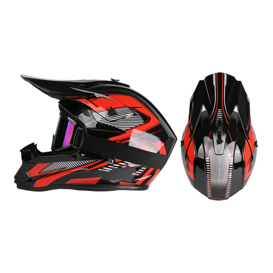 Off-Road Motorcycle Helmet with Goggles – Full Face Motocross