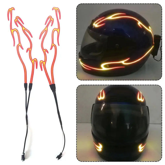 Motorcycle Helmet LED Light Strip – Waterproof Flashing Warning Light