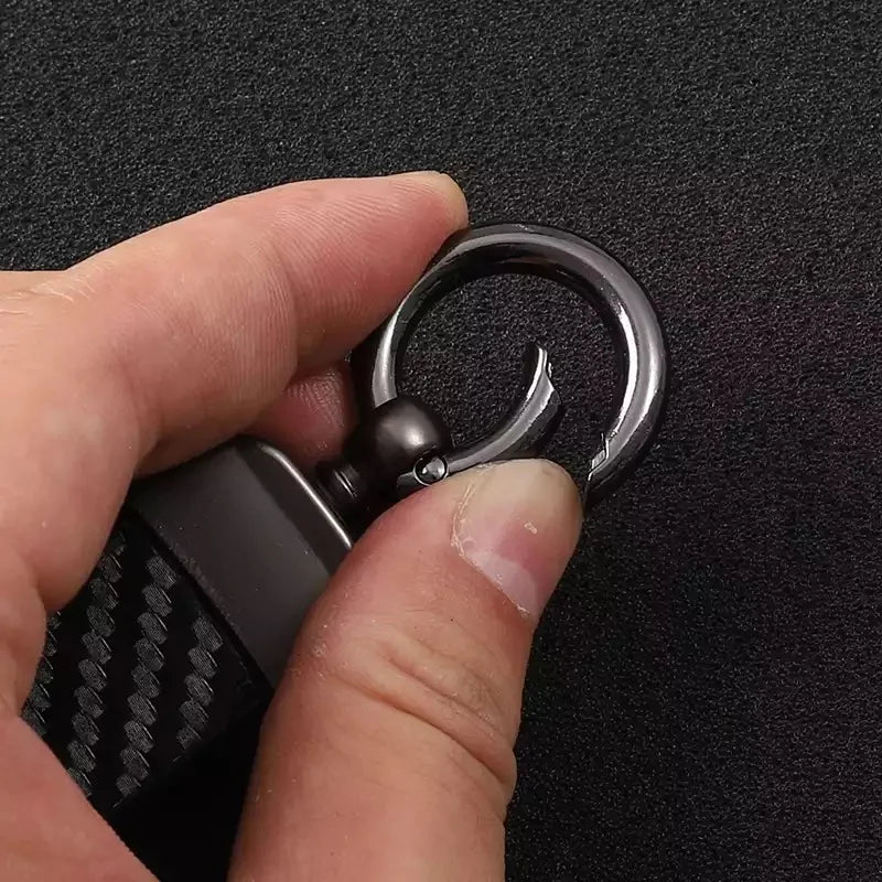 Carbon Fiber Leather Rope Motorcycle Keychain – CBR Fireblade Key Ring