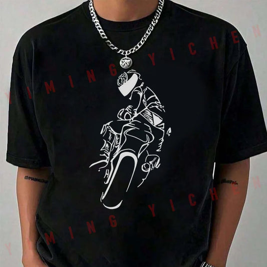 Motorcycle Rider Graphic T-Shirt – Moto Riders Summer Tee