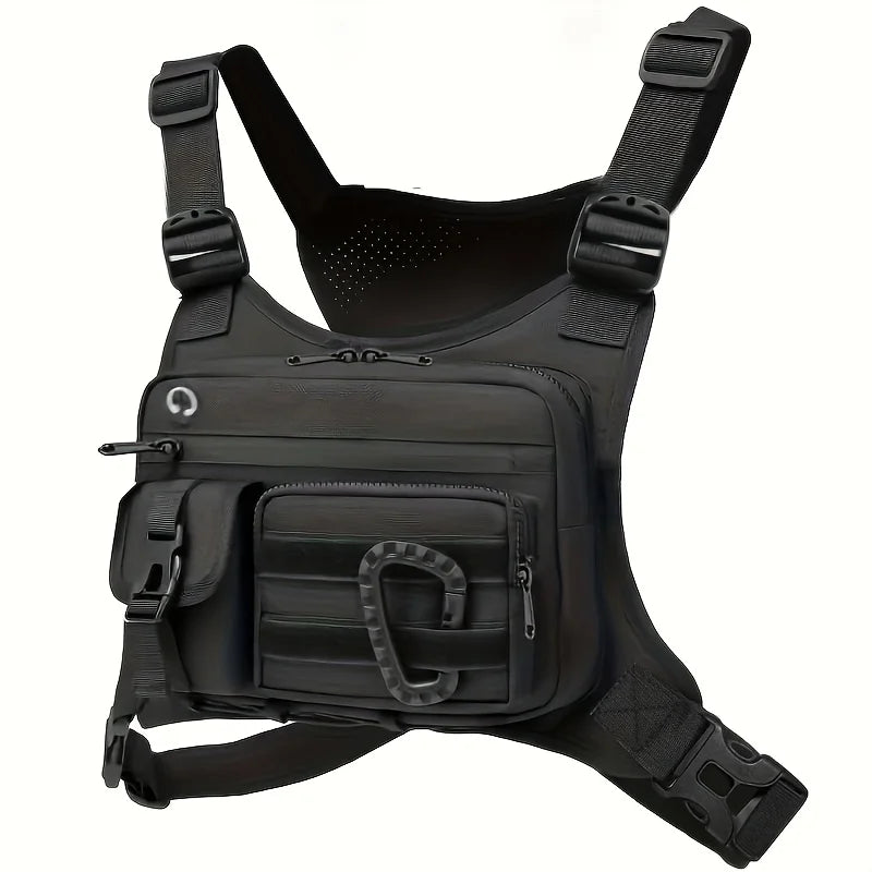 Tactical Chest Rig Bag – Multi-Pocket Nylon Vest Harness