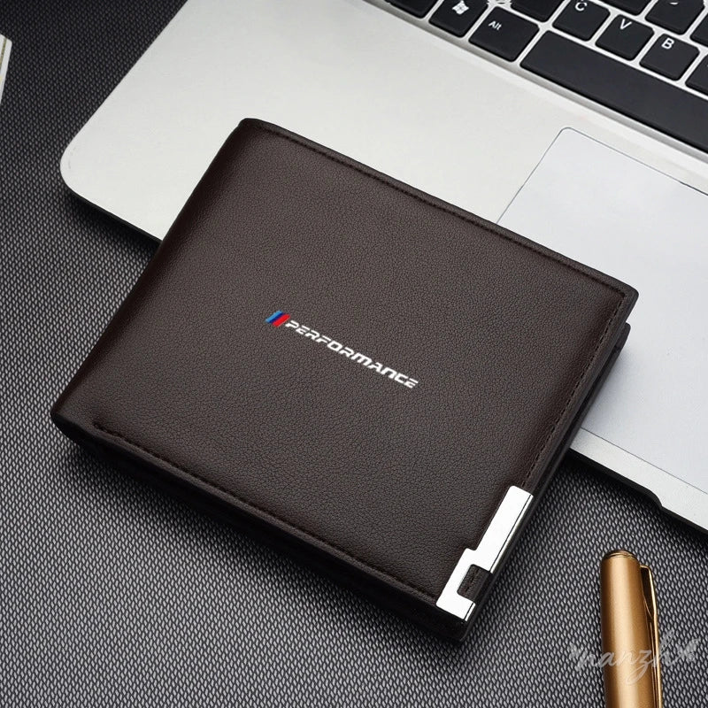 Performance Men's Leather Wallet – Slim Card Holder with Metal Clip