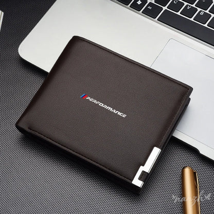 Performance Men's Leather Wallet – Slim Card Holder with Metal Clip