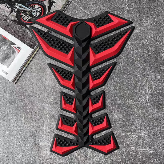 3D Fish Bone Rubber Fuel Tank Pad – Universal Motorcycle Tank Grip Decal