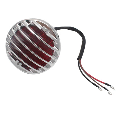 Đèn hậu LED lưới tản nhiệt dạng vây phong cách retro 12V đa năng kèm giá biển số bên hông – Bobber Chopper độ xe