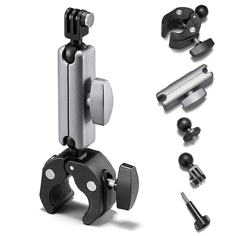 Motorcycle Handlebar & Seatpost Camera Clip Mount – Aluminum Alloy