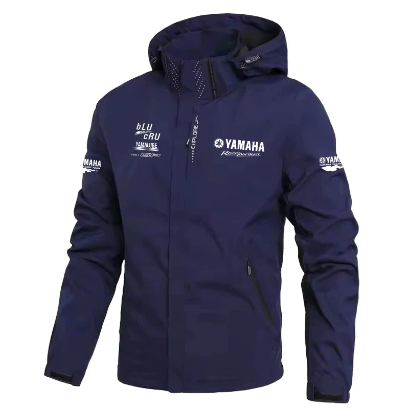Windproof Waterproof Outdoor Riding Jacket – Detachable Hood, 4-Season
