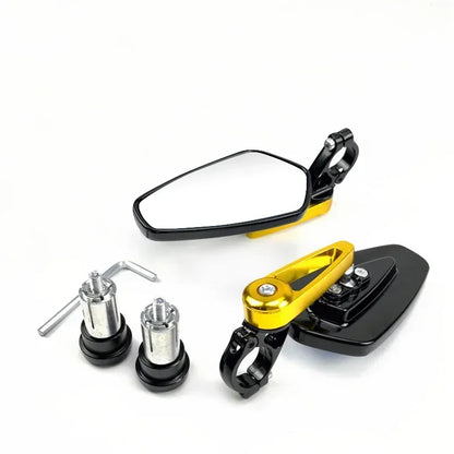 Motorcycle Bar End Rearview Mirrors – CNC Aluminum 7/8" 22mm