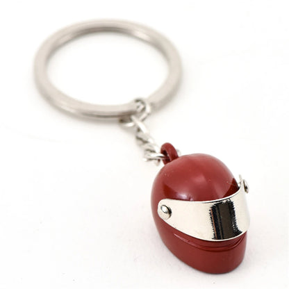Mini Motorcycle Helmet Keychain – 3D Metal Moto Helmet Key Ring