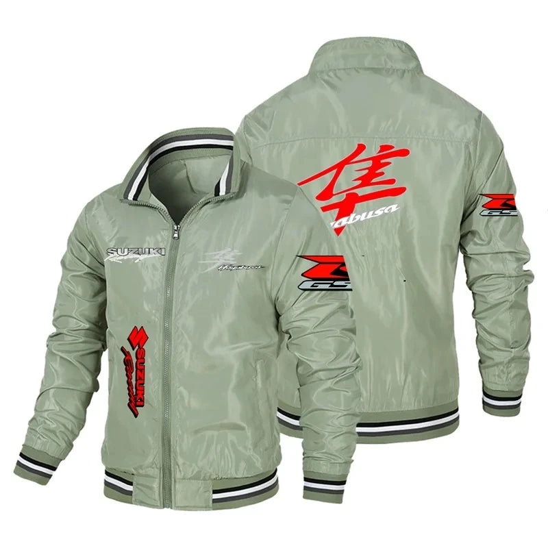 Motorcycle Culture Printed Jacket – Men's Casual Moto Coat