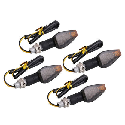 Universal Flexible LED Motorcycle Turn Signal – Amber 12V Blinker Set (4PCS)