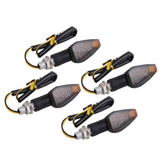 Universal Flexible LED Motorcycle Turn Signal – Amber 12V Blinker Set (4PCS)