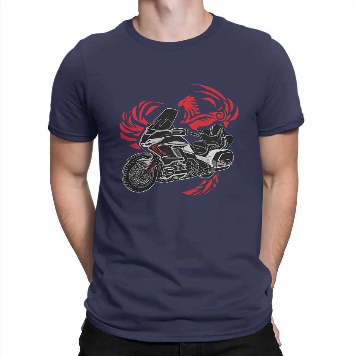 Goldwing Legend Motorcycle Graphic T-Shirt — Men's Cotton Tee