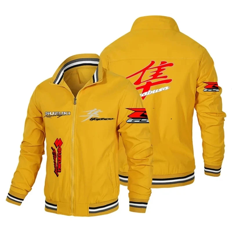 Motorcycle Culture Printed Jacket – Men's Casual Moto Coat