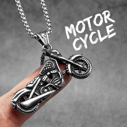 Motorcycle Series Stainless Steel Pendant Necklace – 10 Designs