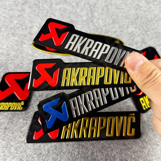 3D Metal Exhaust Pipe Emblem Sticker – Motorcycle Decal