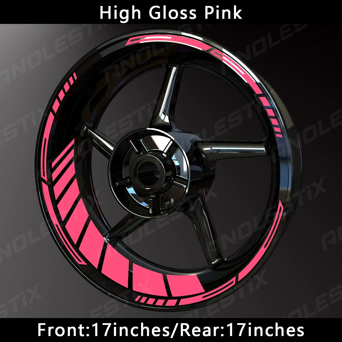 Reflective Motorcycle Wheel Rim Stickers – 17 Inch Hub Decals