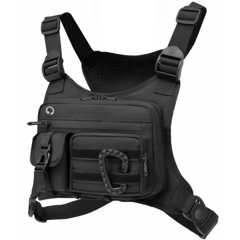 Tactical Chest Rig Bag – Multi-Pocket Nylon Vest Harness
